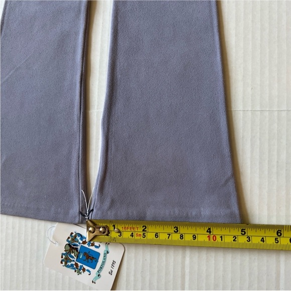 PORTOLANO Sz 8 Soft 100% Suede Leather Silk Lining Long Lilac Gray Gloves ๐ - Picture 5 of 8